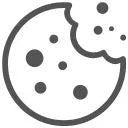 abgebissener Keks als Cookie Symbol