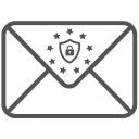 Briefumschlag mit Datenschutzsiegel