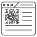 Website mit QR Code als Zeichen einer Landingpage mit QR Code.