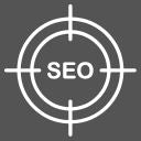 Zielscheibe mit dem Schriftzug SEO in der Mitte, auf einem grauen Hintergrund